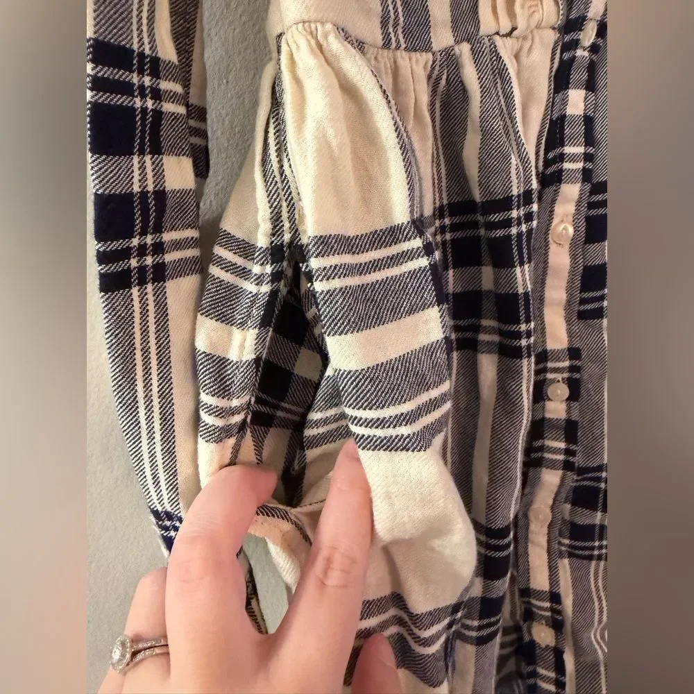 Polo Ralph Lauren Girls Plaid Cotton Twill Shirtdress - Size 14